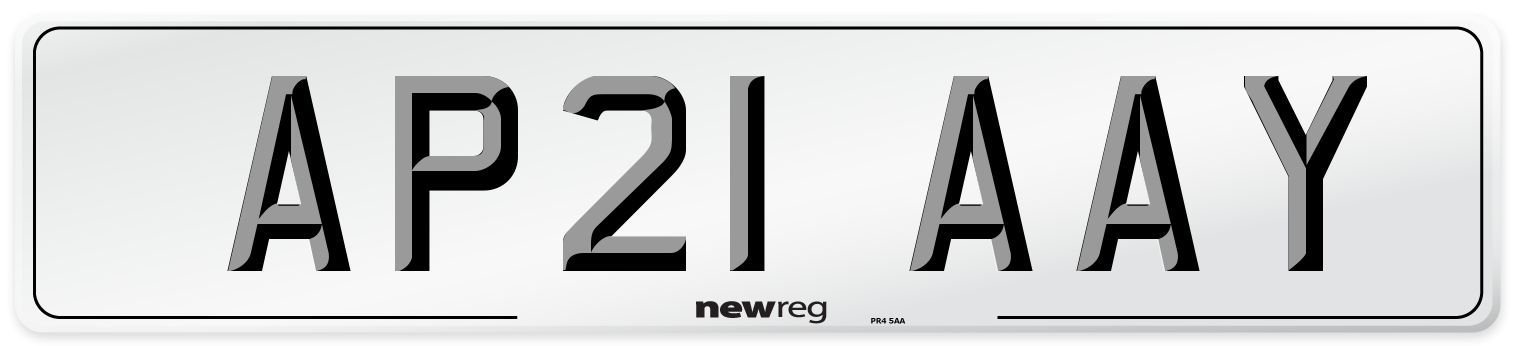 AP21 AAY Number Plate from New Reg